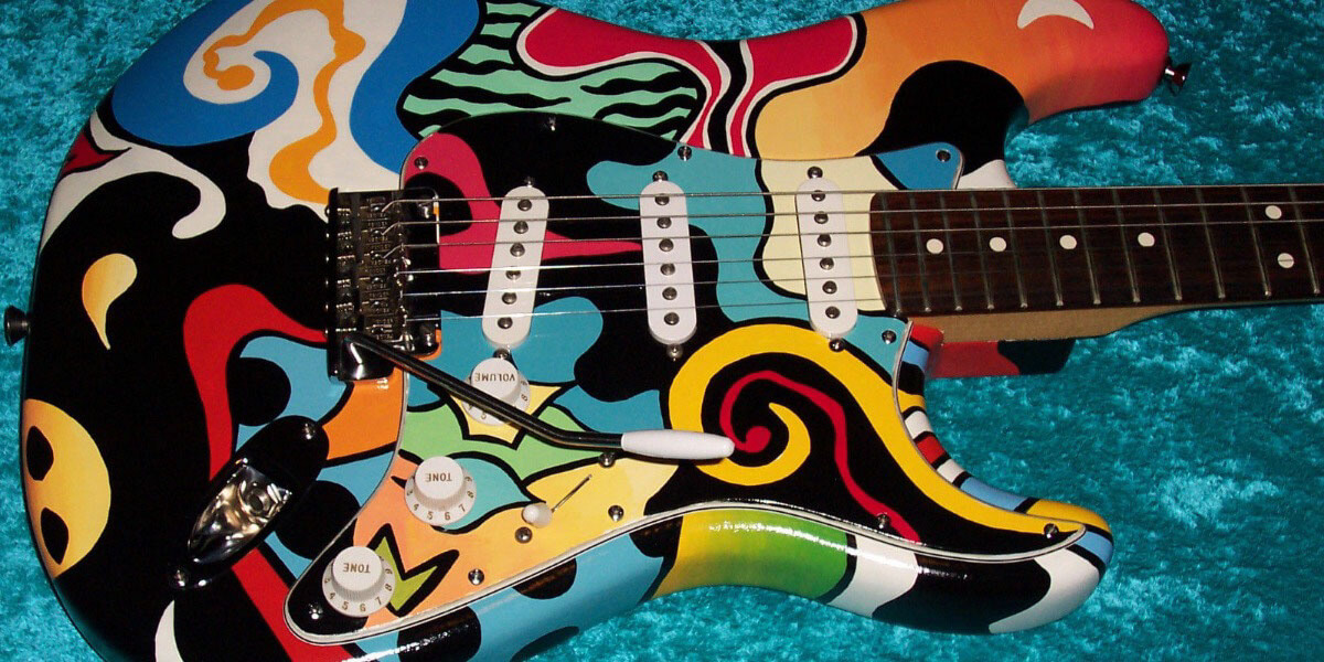 painted guitar